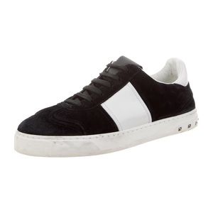 Black Suede Valentino Fly Crew Sneakers